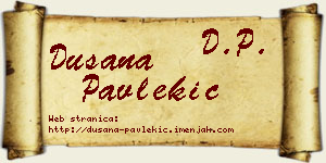 Dušana Pavlekić vizit kartica